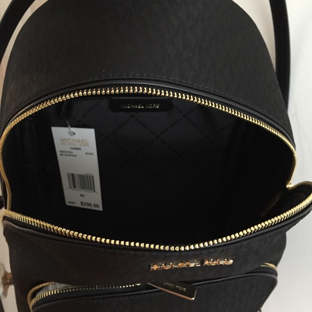 Michael Kors Connie Medium Backpack, Black, MSRP $298.00 NWT - Picture 4 of 6